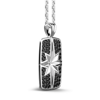 Collier Zancan Homme Cosmopolitan in Argent Spinello EXC456L - EXC456L